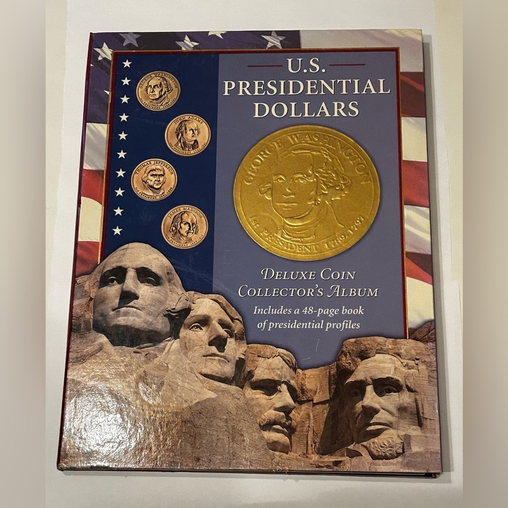 U.S. Presidential Dollars Deluxe Coin Collector's Album with 48-Page Book